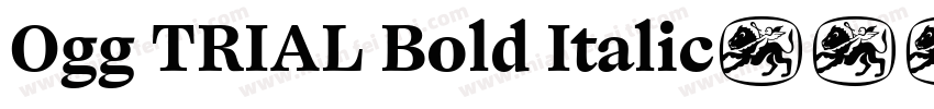 Ogg TRIAL Bold Italic字体转换